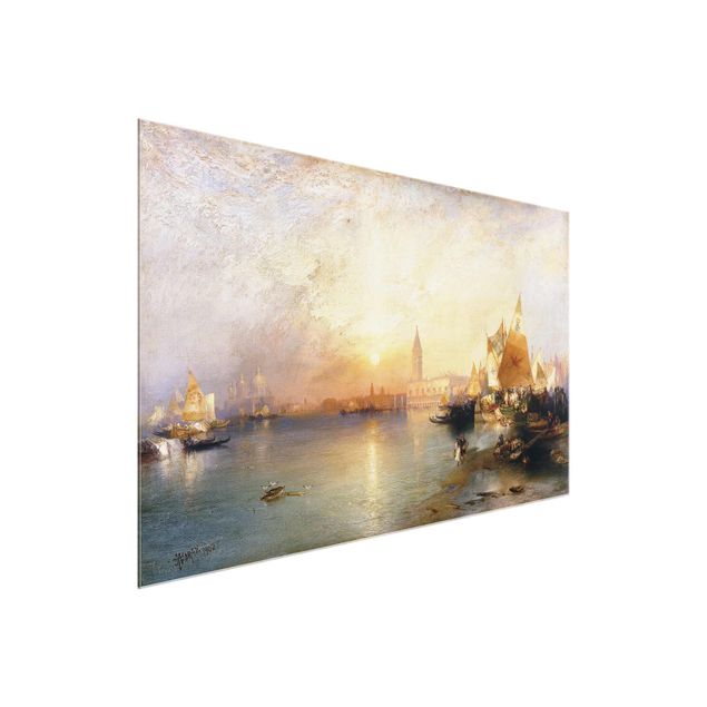 Glasbilder Thomas Moran - Venedig bei Sonnenuntergang