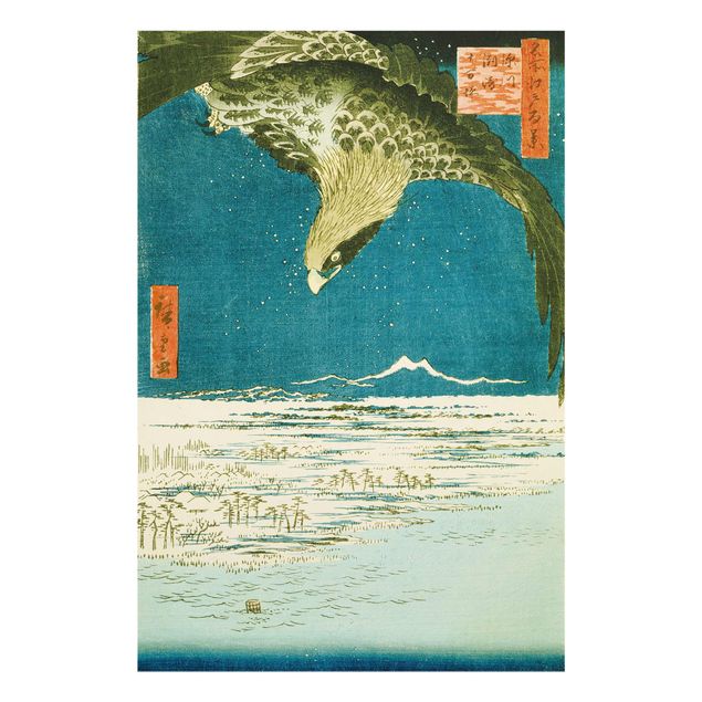 Glasbilder Utagawa Hiroshige - Die Hunderttausend-Tsubo-Ebene