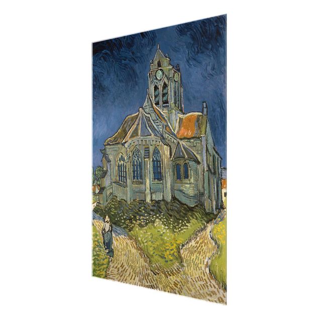 Bilder auf Glas Vincent van Gogh - Kirche Auvers-sur-Oise