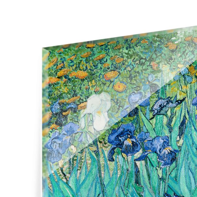 Glasbild - Kunstdruck Vincent van Gogh - Iris - Post-Impressionismus Quer 4:3