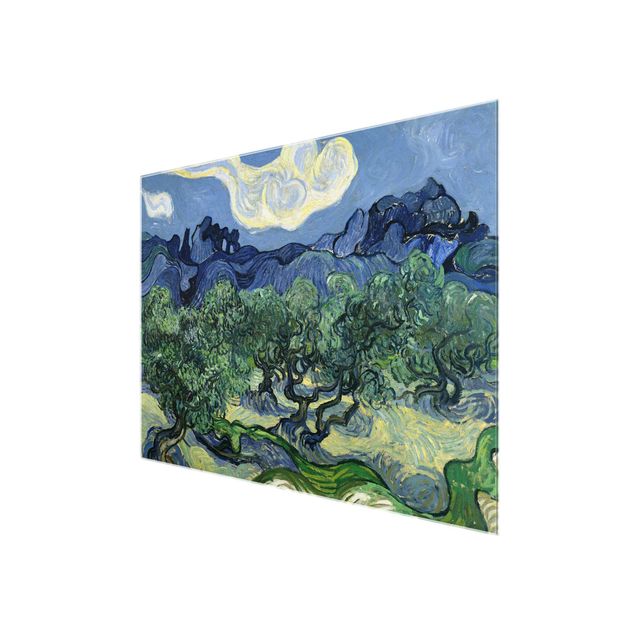 Glasbilder Vincent van Gogh - Olivenbäume