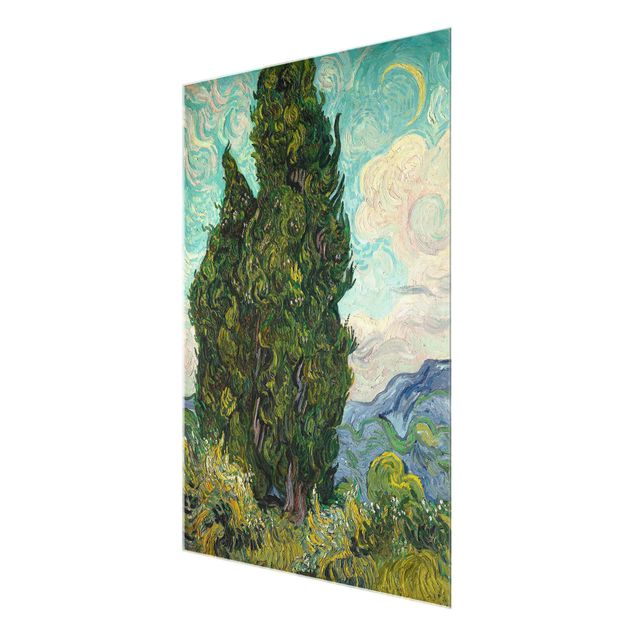 Bilder auf Glas Vincent van Gogh - Zypressen