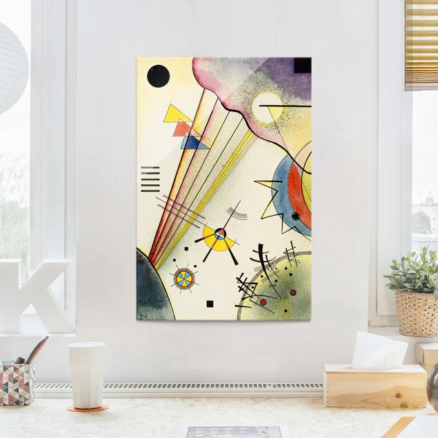 Glasbild - Kunstdruck Wassily Kandinsky - Deutliche Verbindung - Expressionismus Hoch 2:3