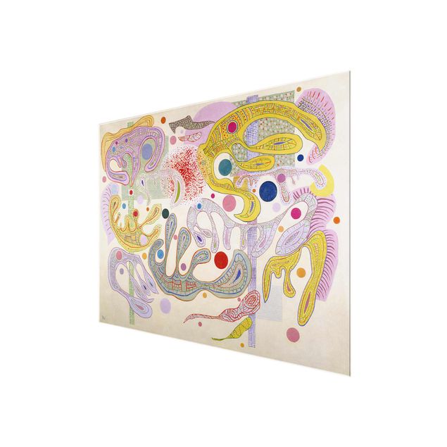 Glasbild - Kunstdruck Wassily Kandinsky - Launische Formen - Expressionismus Quer 4:3