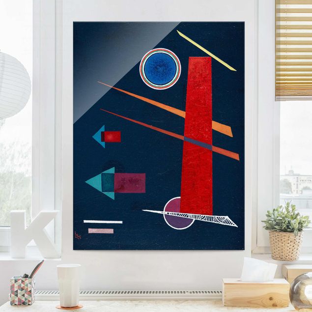 XXL Glasbilder Wassily Kandinsky - Mächtiges Rot