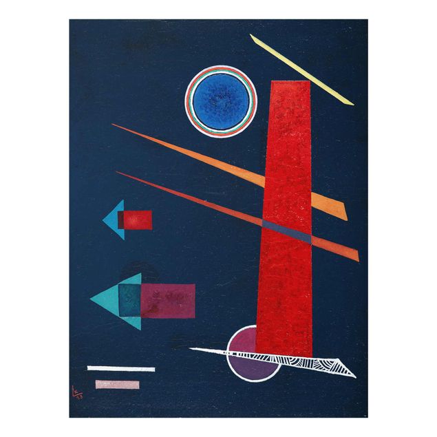 Bilder auf Glas Wassily Kandinsky - Mächtiges Rot
