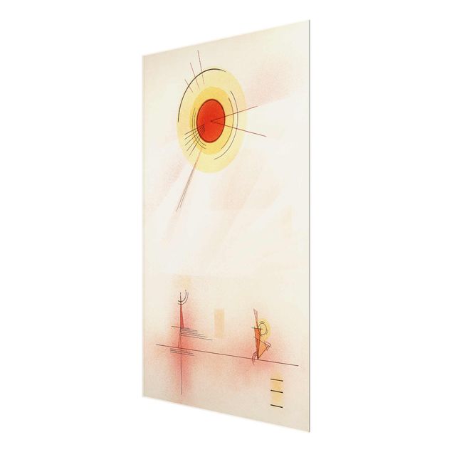 Glasbild - Kunstdruck Wassily Kandinsky - Strahlen - Expressionismus Hoch 2:3