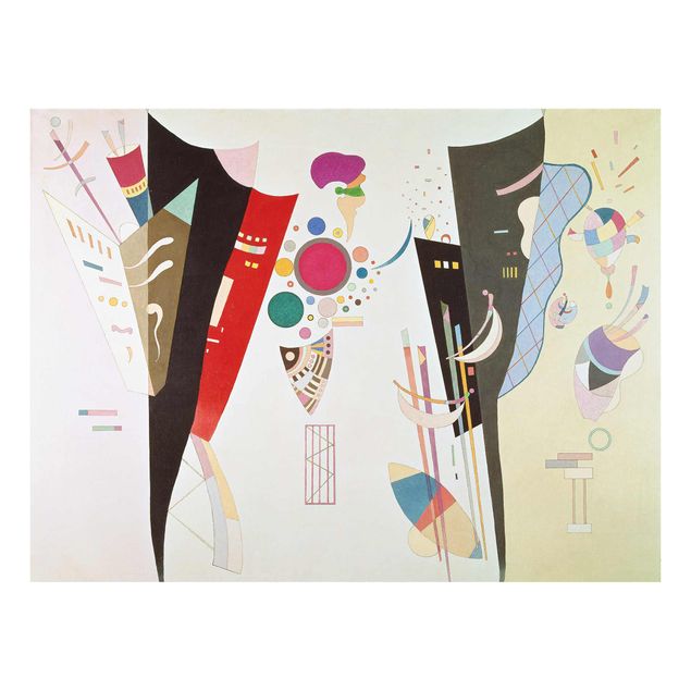 Glasbild - Kunstdruck Wassily Kandinsky - Wechselseitiger Gleichklang - Expressionismus Quer 4:3