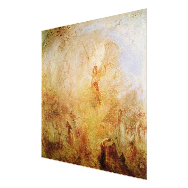 Glasbild - Kunstdruck William Turner - Der Engel vor der Sonne - Romantik Quadrat 1:1