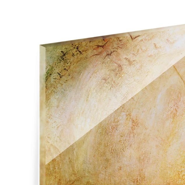 Glasbild - Kunstdruck William Turner - Der Engel vor der Sonne - Romantik Quadrat 1:1