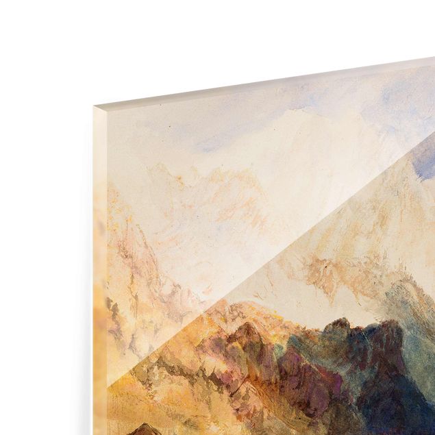 Glasbild - Kunstdruck William Turner - Im Aostatal - Romantik Quer 3:2
