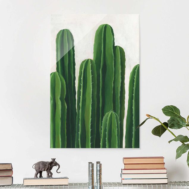 Glas Wandbilder XXL Lieblingspflanzen - Kaktus