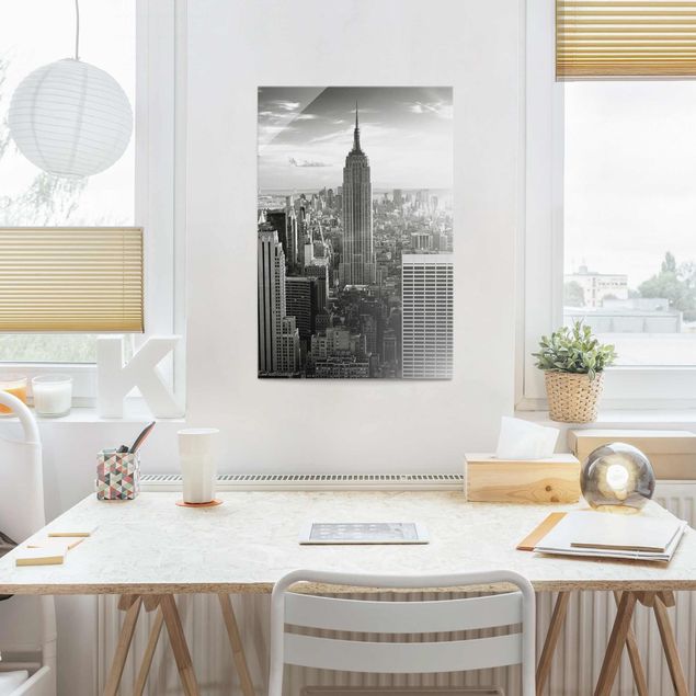Glasbild - Manhattan Skyline - Hoch 2:3