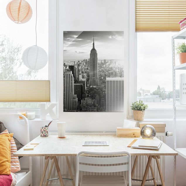 Glasbilder Städte Manhattan Skyline