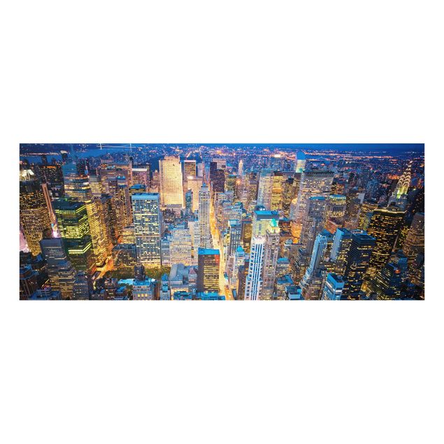 Glasbild - Midtown Manhattan - Panorama Quer