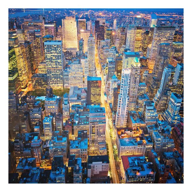 Glasbild - Midtown Manhattan - Quadrat 1:1