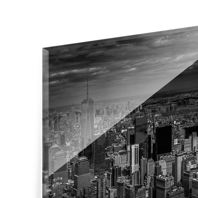 Glasbild - New York - Manhattan aus der Luft - Querformat 3:4