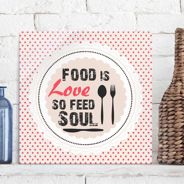 Glasbilder XXL Food Is Love