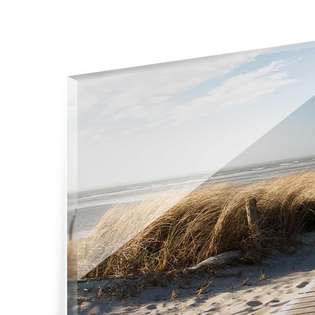 Glas-Bild Wandbilder Druck auf Glas 120x60 Deko Landschaften Ostsee Strand 