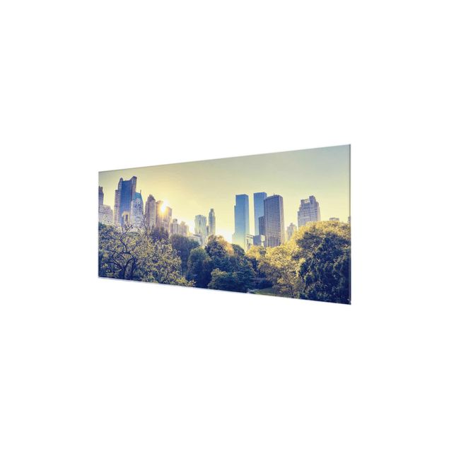 Glasbild - Peaceful Central Park - Panorama Quer