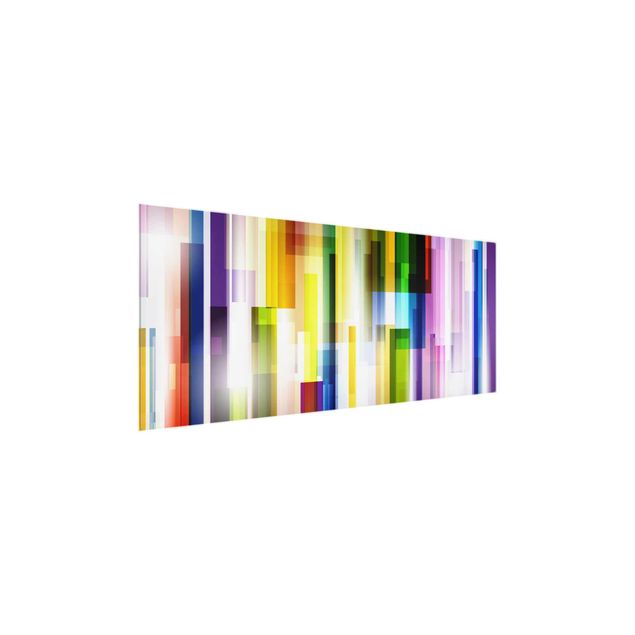 Glasbild - Rainbow Cubes - Panorama Quer