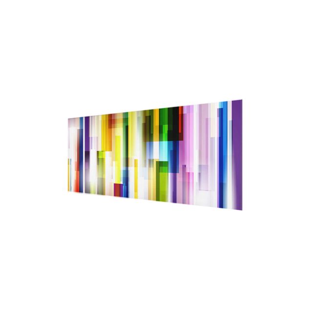 Glasbild - Rainbow Cubes - Panorama Quer