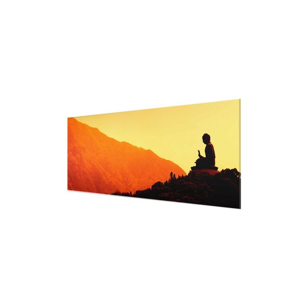 Glasbild - Resting Buddha - Panorama Quer