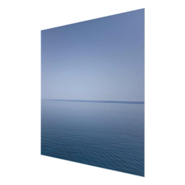 Glasbild - Ruhiger Ozean bei Dämmerung - Quadrat 1:1