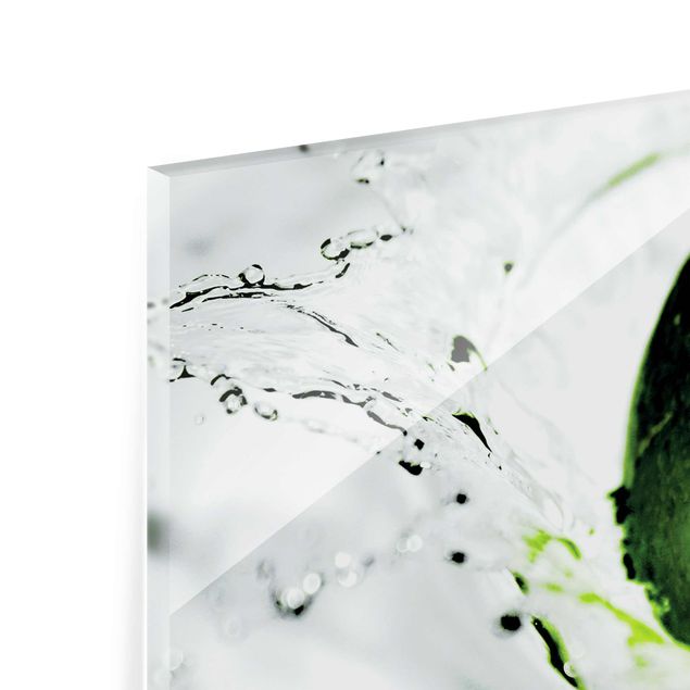 Glasbild Küche - Splash Lime - Quer 3:2