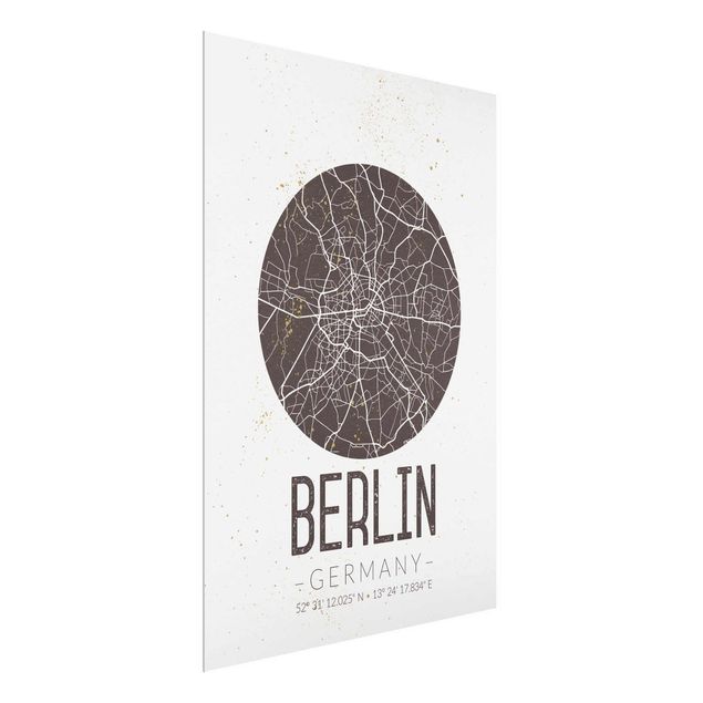 schöne Bilder Stadtplan Berlin - Retro