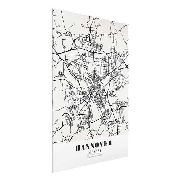 Wandbilder Stadtplan Hannover - Klassik