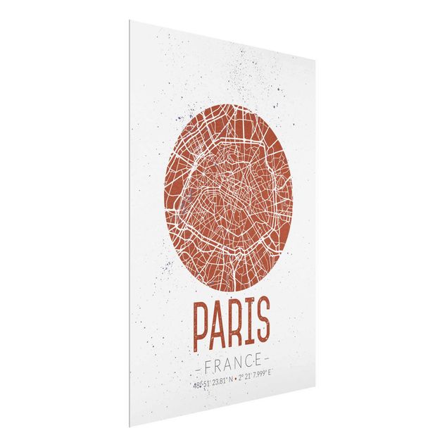 Bilder Stadtplan Paris - Retro