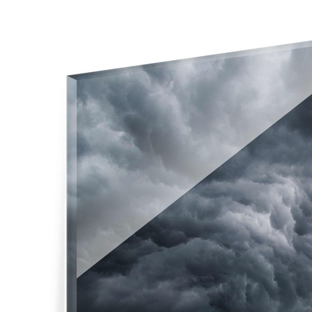 Glasbild - Sturmwolken über der Ostsee - Quadrat 1:1