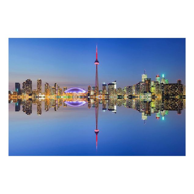 Bilder auf Glas Toronto City Skyline vor Lake Ontario