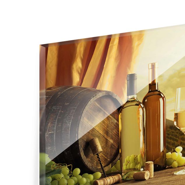 Glasbild - Wein mit Ausblick - Panorama