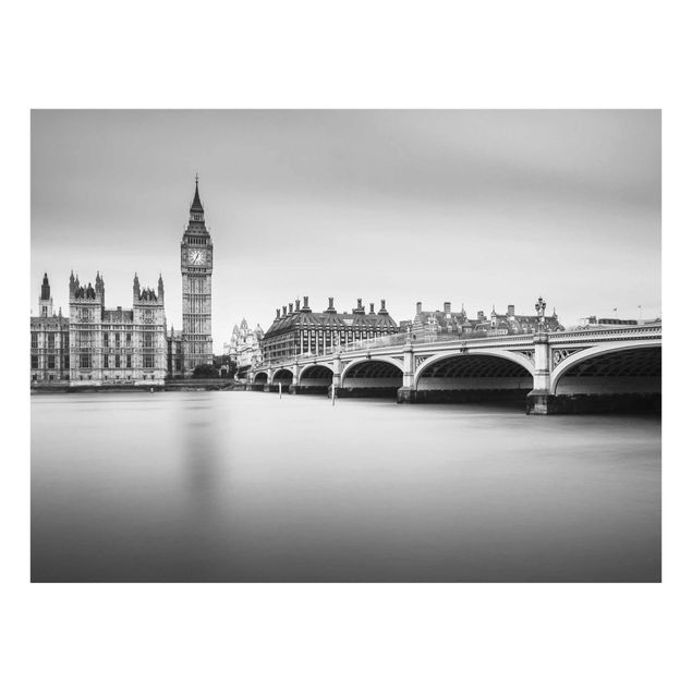 Glasbilder Westminster Brücke und Big Ben