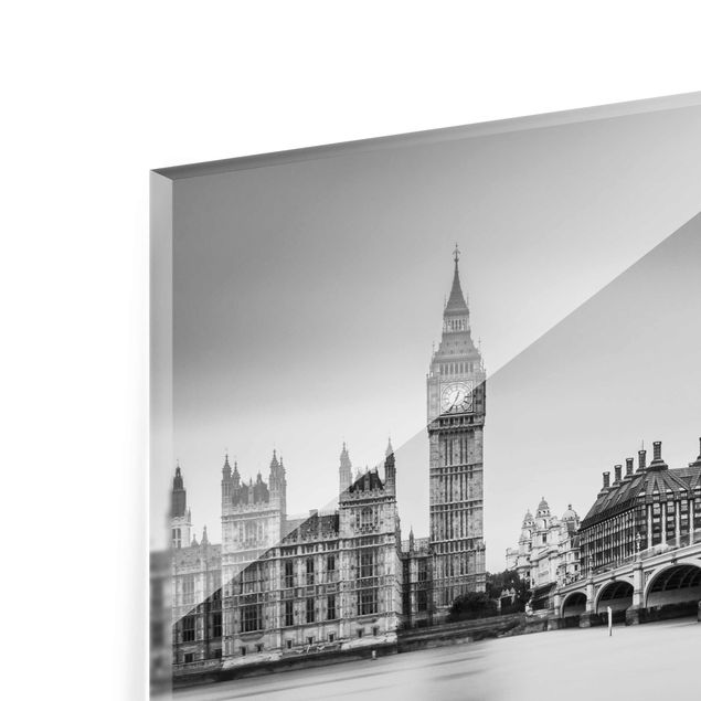 Glasbild - Westminster Brücke und Big Ben - Querformat 3:4