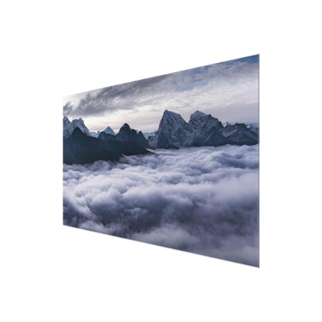 Glasbild - Wolkenmeer im Himalaya - Querformat 2:3