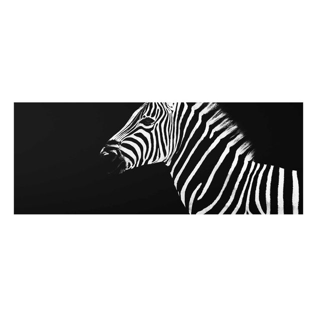 Glas Wandbilder Zebra Safari Art