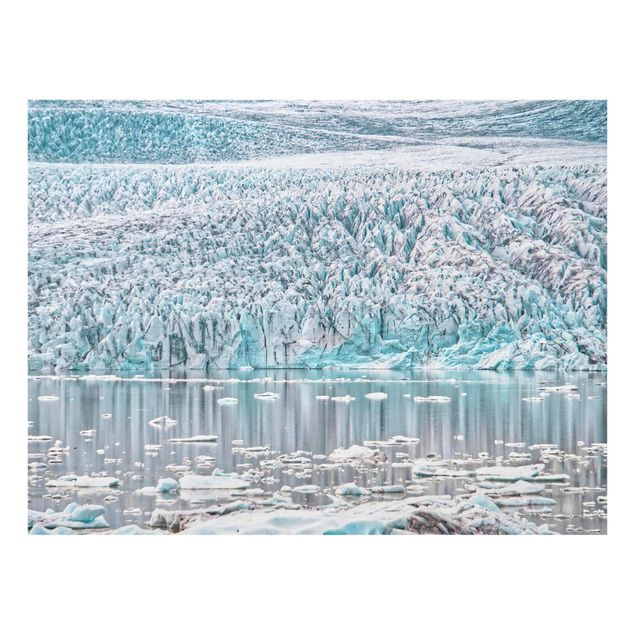 Glasbild - Gletscher auf Island - Querformat