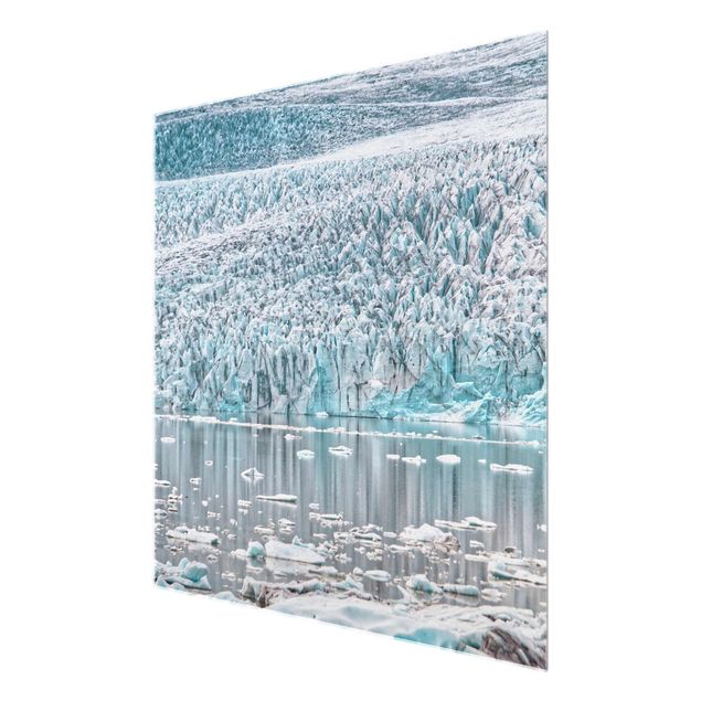 Glasbild - Gletscher auf Island - Quadrat