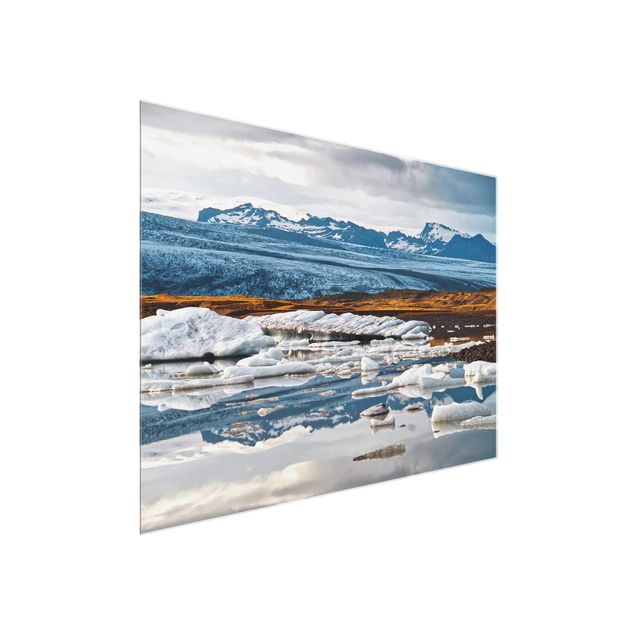 Bilder auf Glas Gletscherlagune