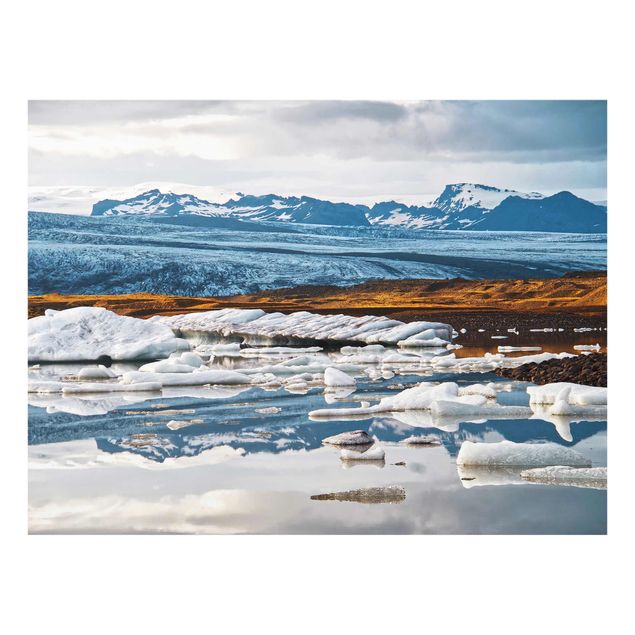 Glasbild - Gletscherlagune - Querformat