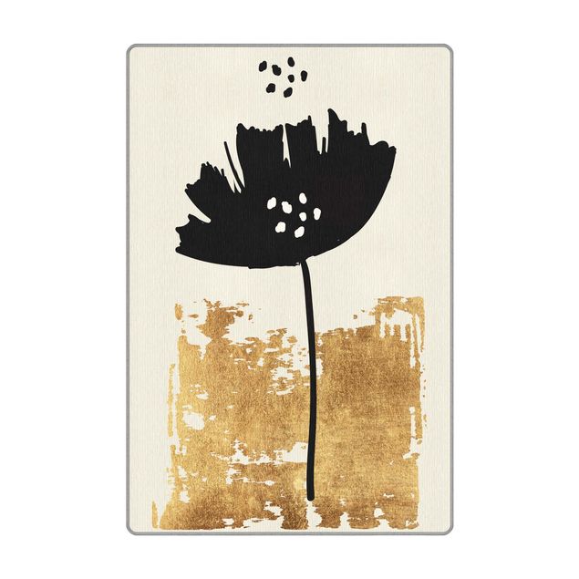 Teppich - Goldene Mohn Blume