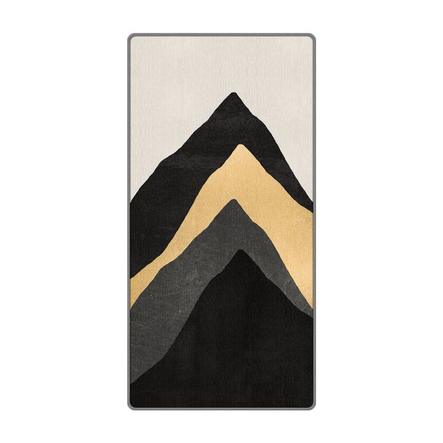 Teppich - Goldener Berg Schwarz Weiß