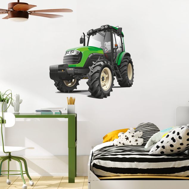 Wandtattoo - Großer grüner Traktor