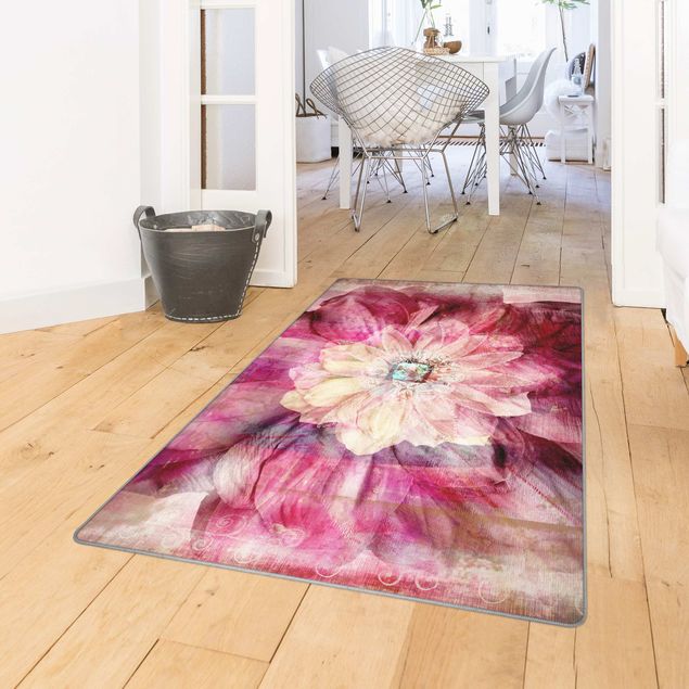 Moderner Teppich Grunge Flower
