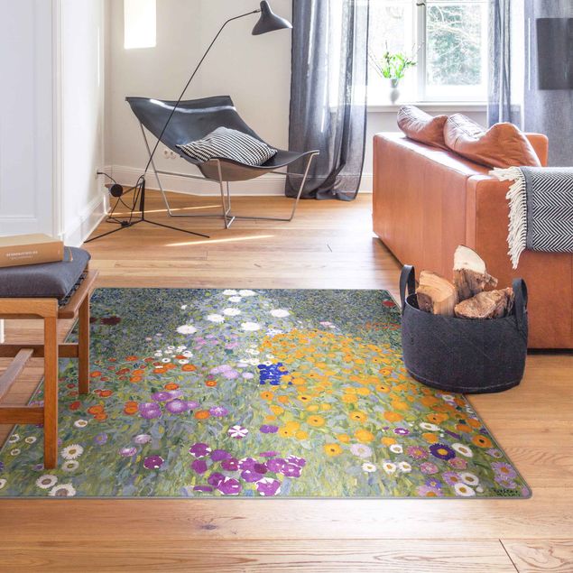 Teppich lila Gustav Klimt - Bauerngarten