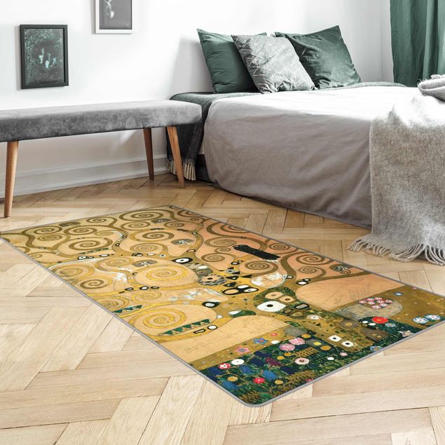 Teppich gold Gustav Klimt - Der Lebensbaum