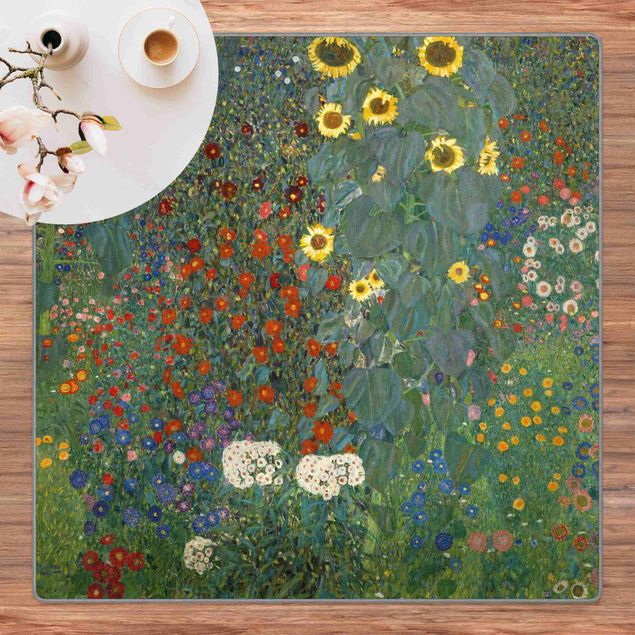 Moderne Teppiche Gustav Klimt - Garten Sonnenblumen